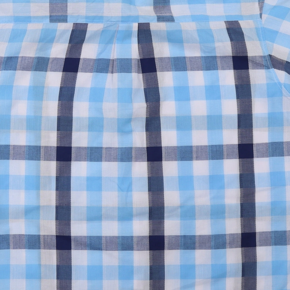 c.k  Mens Blue Check   Button-Up Size L