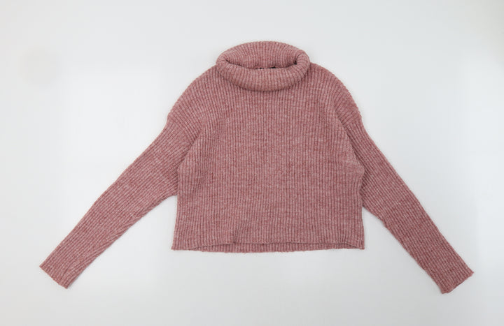 New Look Womens Pink Pullover Sweatshirt Size M
