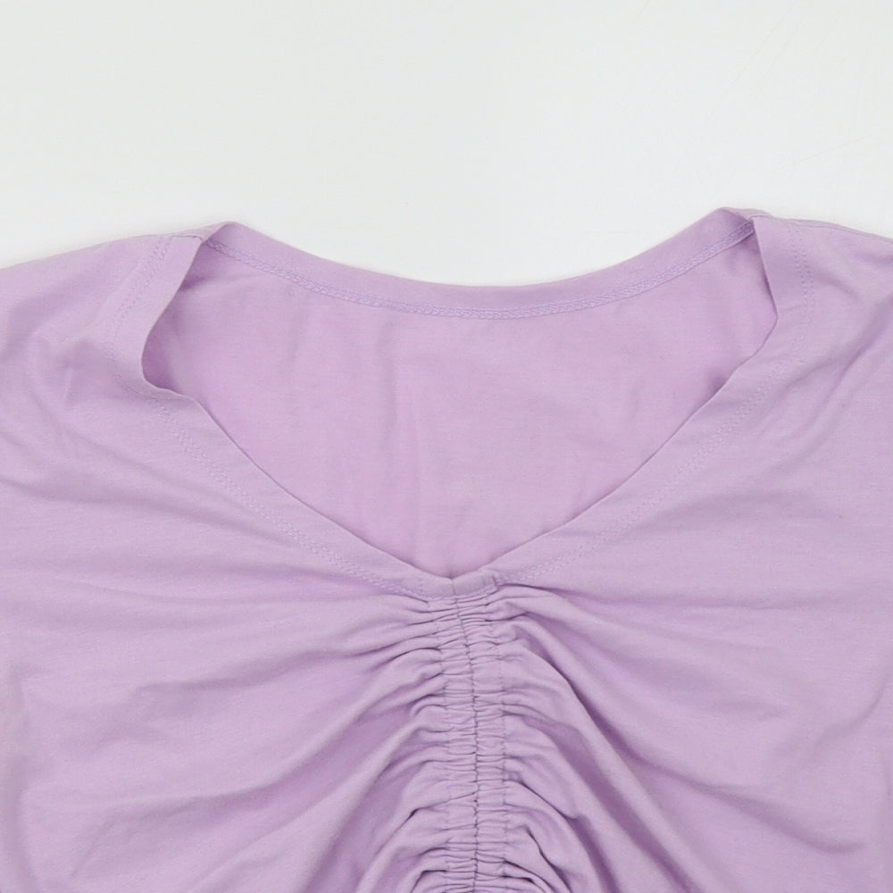 SheIn Womens Purple   Cropped T-Shirt Size M