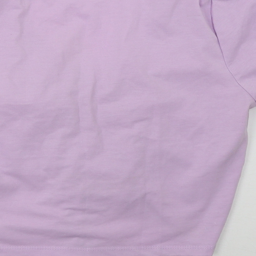 SheIn Womens Purple   Cropped T-Shirt Size M