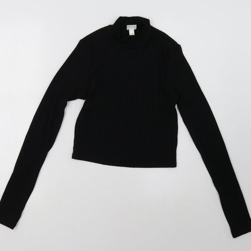 H&M Womens Black   Pullover Sweatshirt Size S