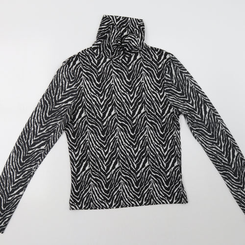 Primark Womens White Animal Print  Pullover Sweatshirt Size S