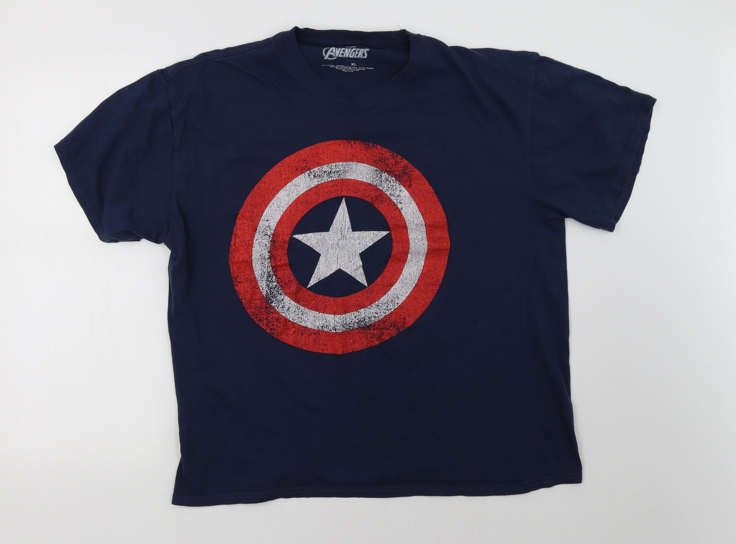 Marvel Mens Blue    T-Shirt Size XL