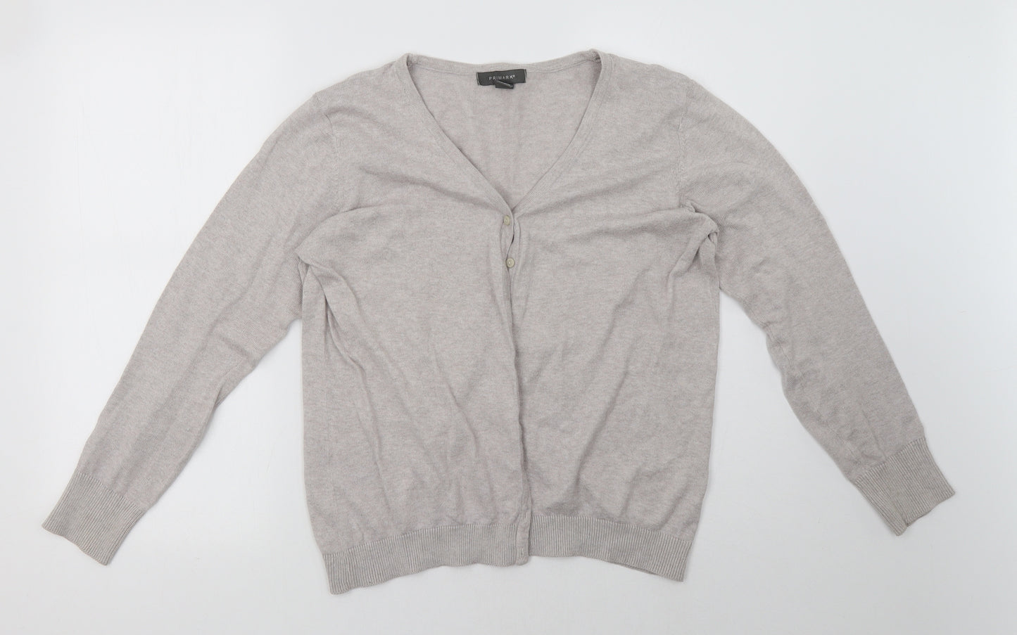 Primark Womens Grey   Cardigan Jumper Size L