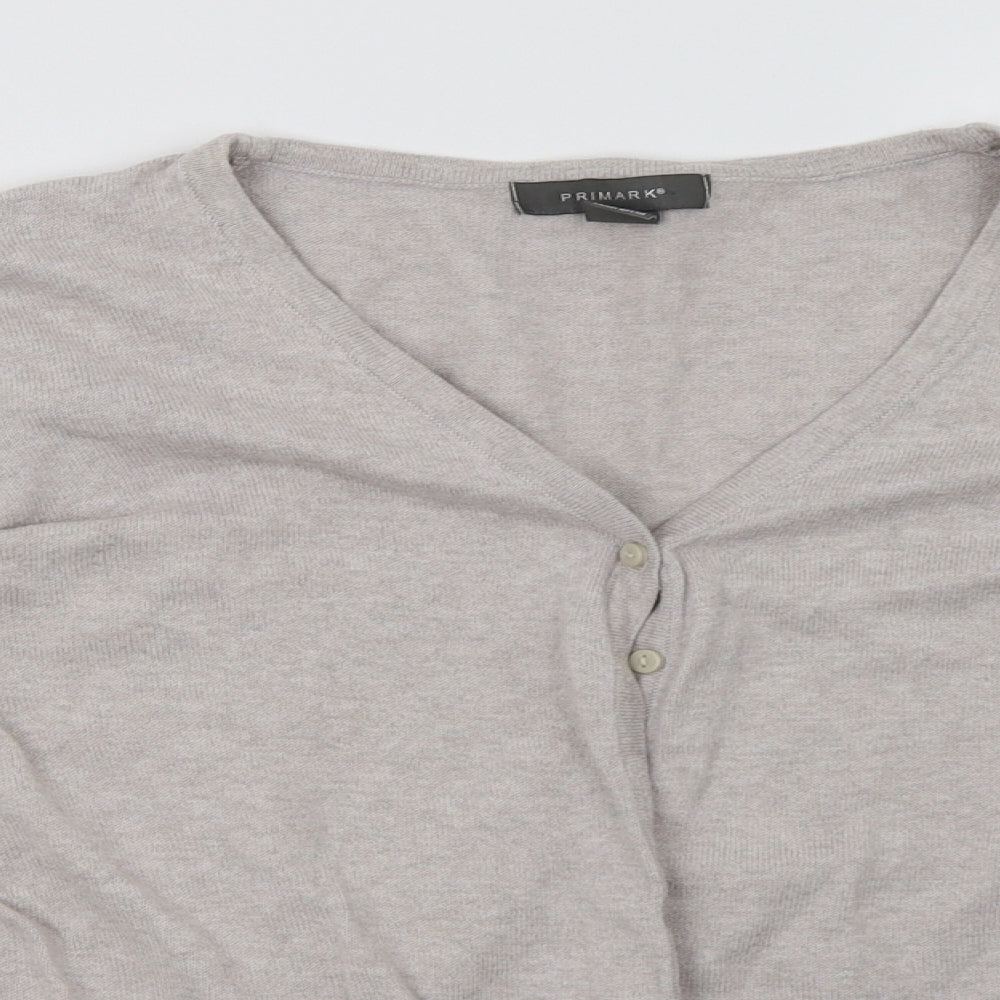 Primark Womens Grey   Cardigan Jumper Size L
