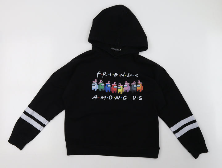 Fancyqube Womens Black   Pullover Hoodie Size S  - Friends