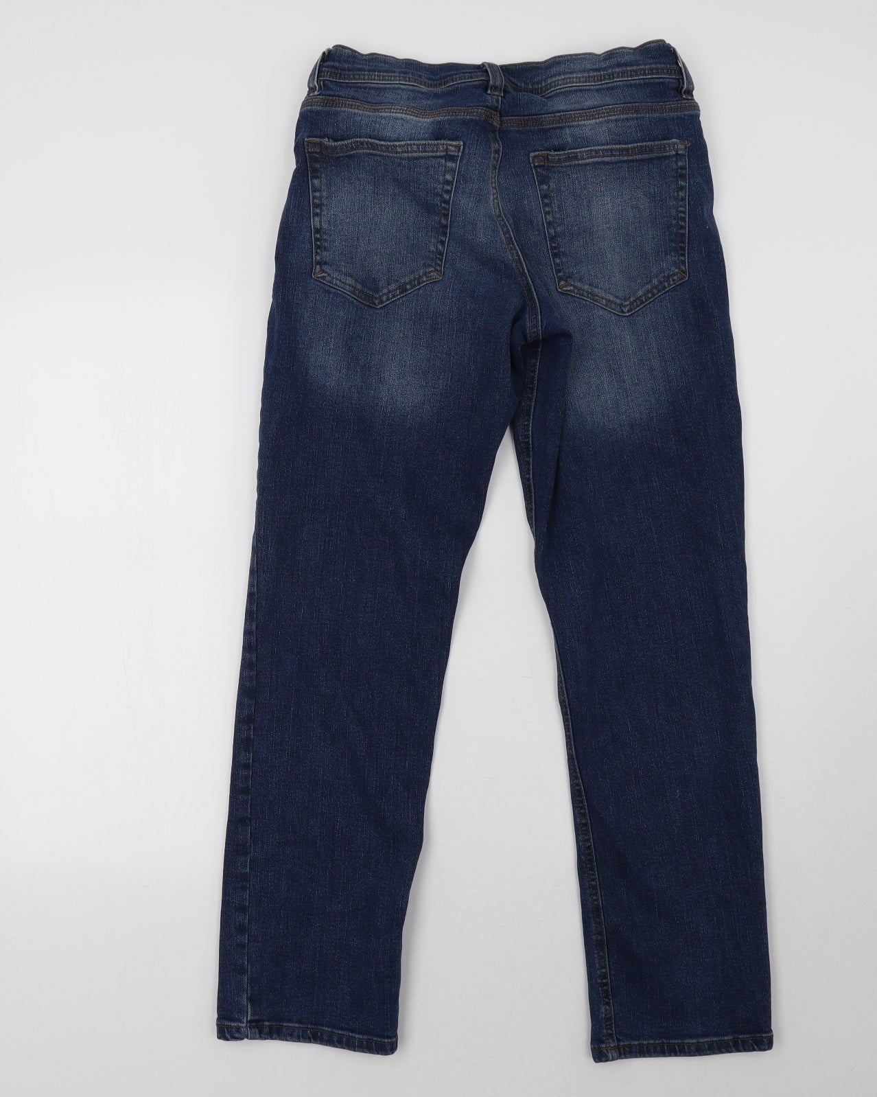 F&F Mens Blue  Denim Straight Jeans Size 32 L30 in