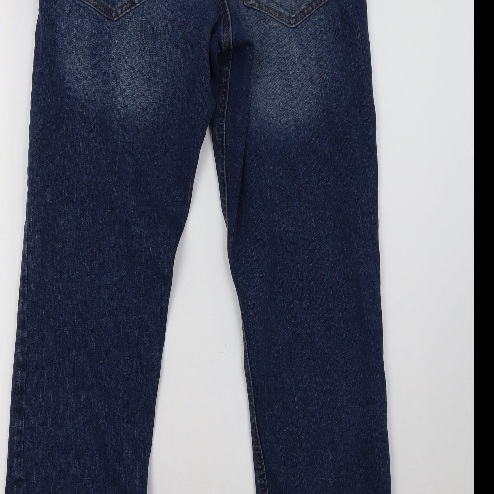 F&F Mens Blue  Denim Straight Jeans Size 32 L30 in