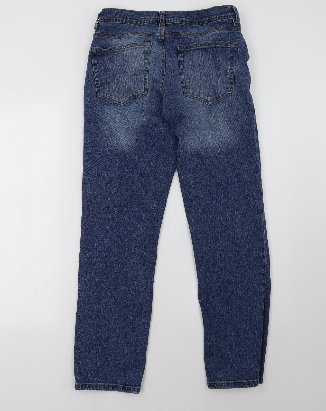 F&F Mens Blue  Denim Straight Jeans Size 32 L30 in