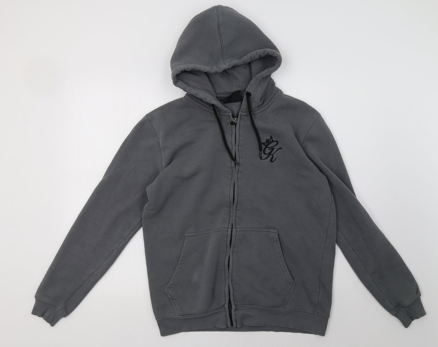 Gym King Mens Grey   Full Zip Hoodie Size M