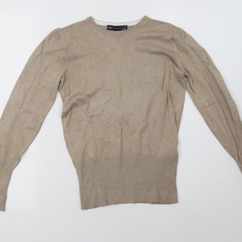 Marks and Spencer Womens Beige   Pullover Sweatshirt Size 6