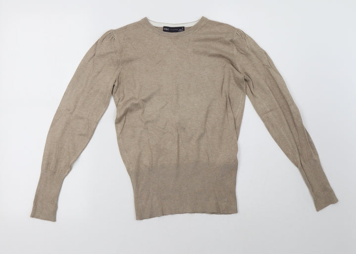 Marks and Spencer Womens Beige   Pullover Sweatshirt Size 6