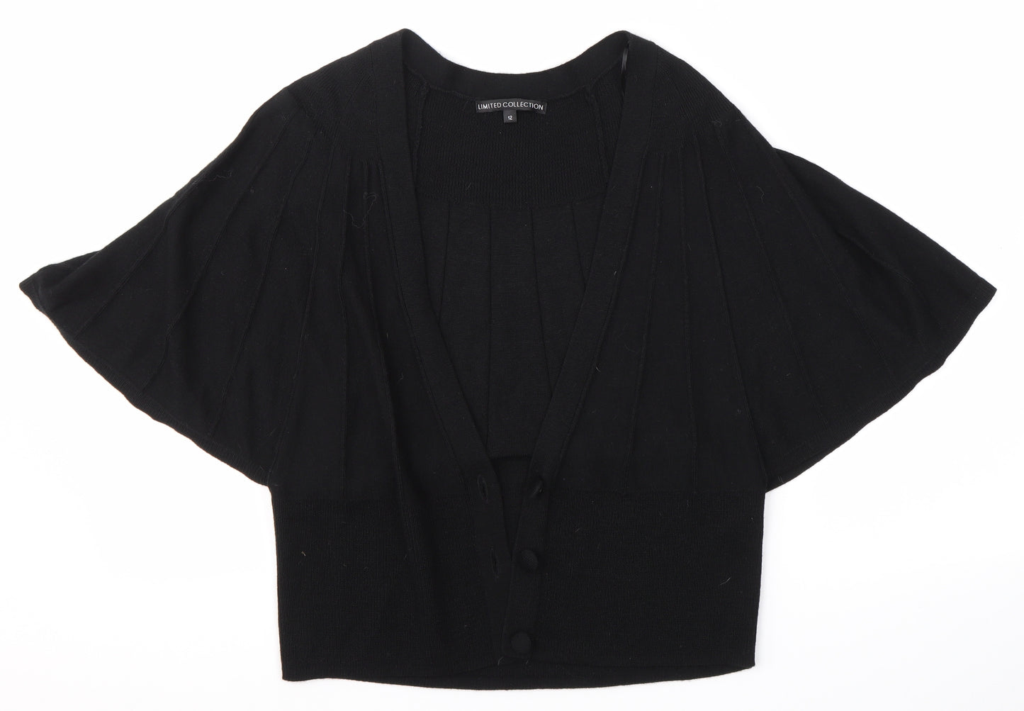M&S Womens Black   Cardigan Jumper Size 12