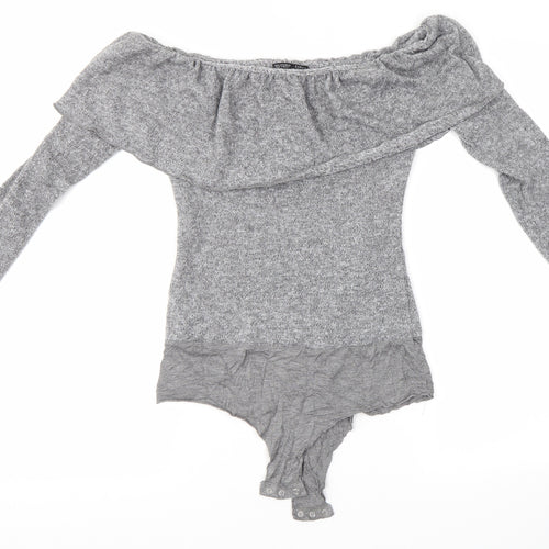 Zara Womens Grey   Bodysuit One-Piece Size S
