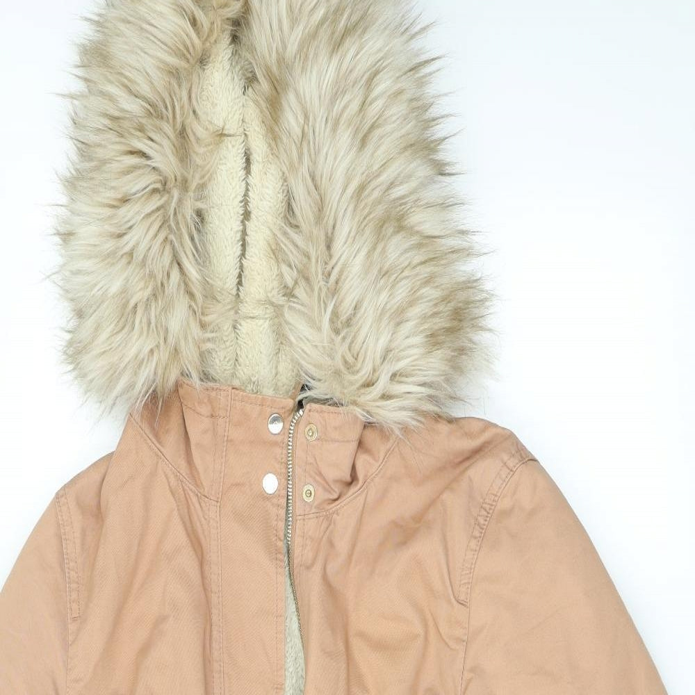 H&M Womens Pink   Overcoat Coat Size 14