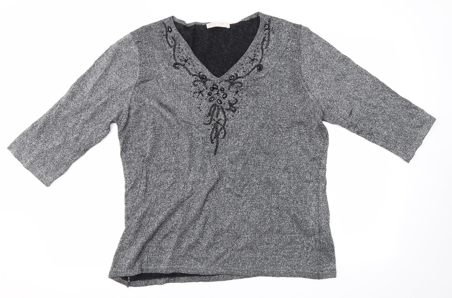 Anna Rose Womens Silver   Pullover Jumper Size XL