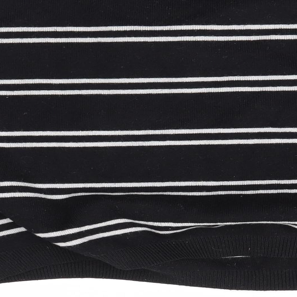 New Look Girls Black Striped  Pullover Jumper Size 14-15 Years