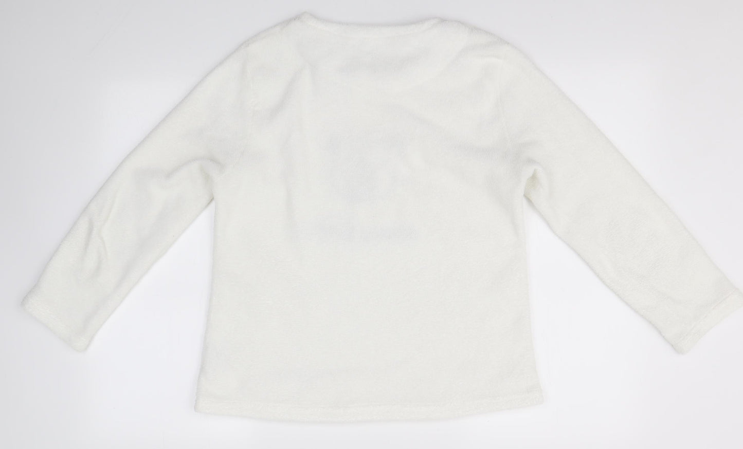 Love Sleep Womens White Solid  Top Pyjama Top Size 12