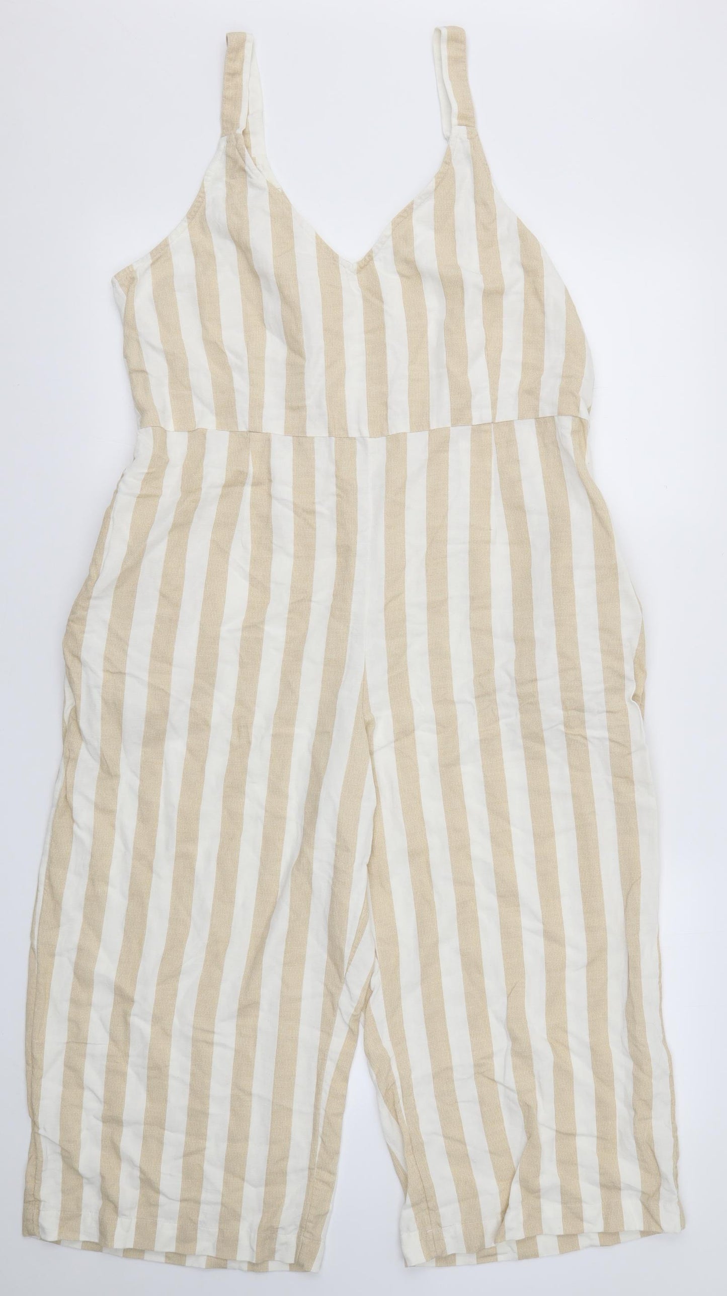 Accessorize Womens Multicoloured Striped  Jumpsuit One-Piece Size 16