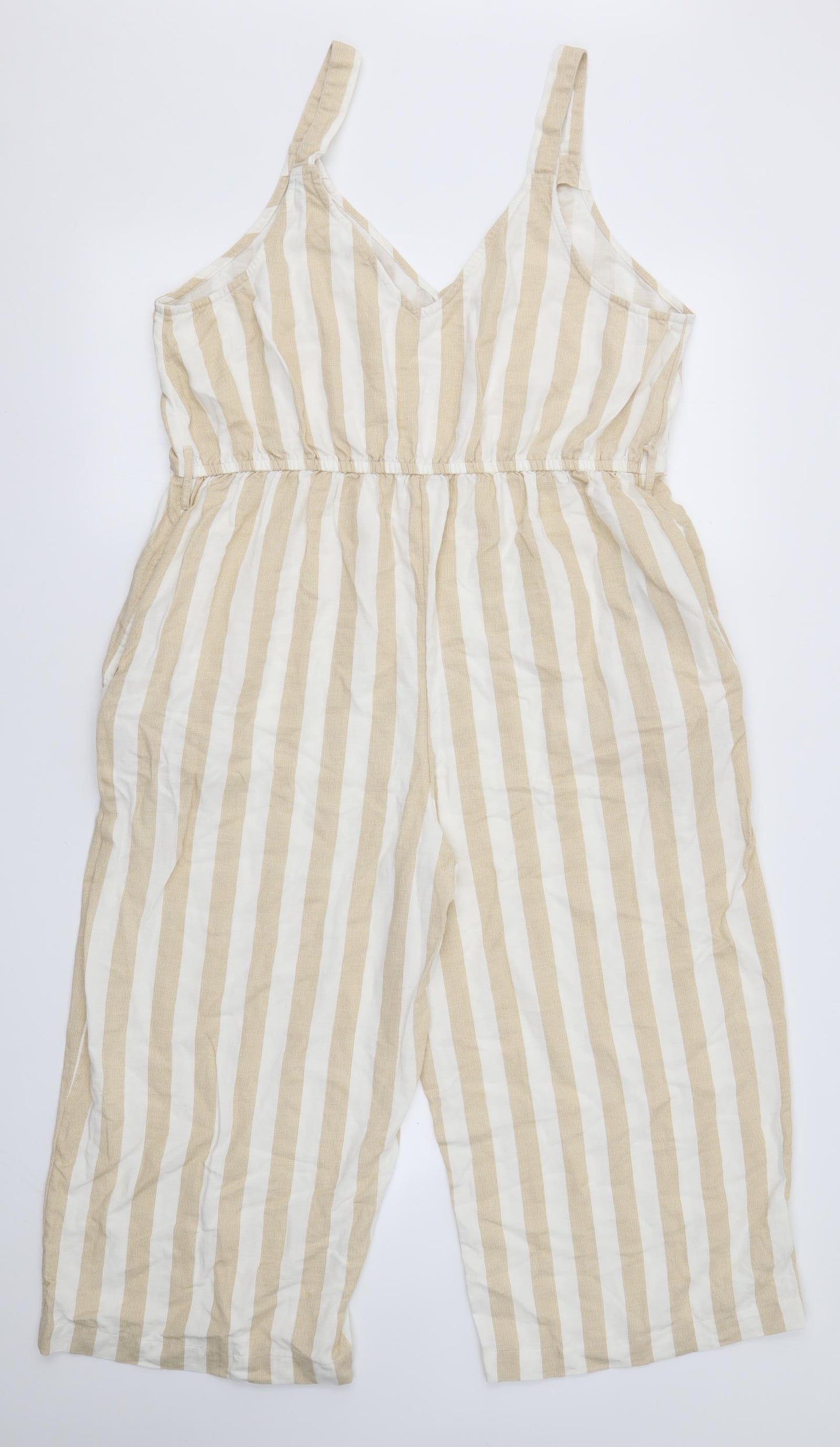 Accessorize Womens Multicoloured Striped  Jumpsuit One-Piece Size 16