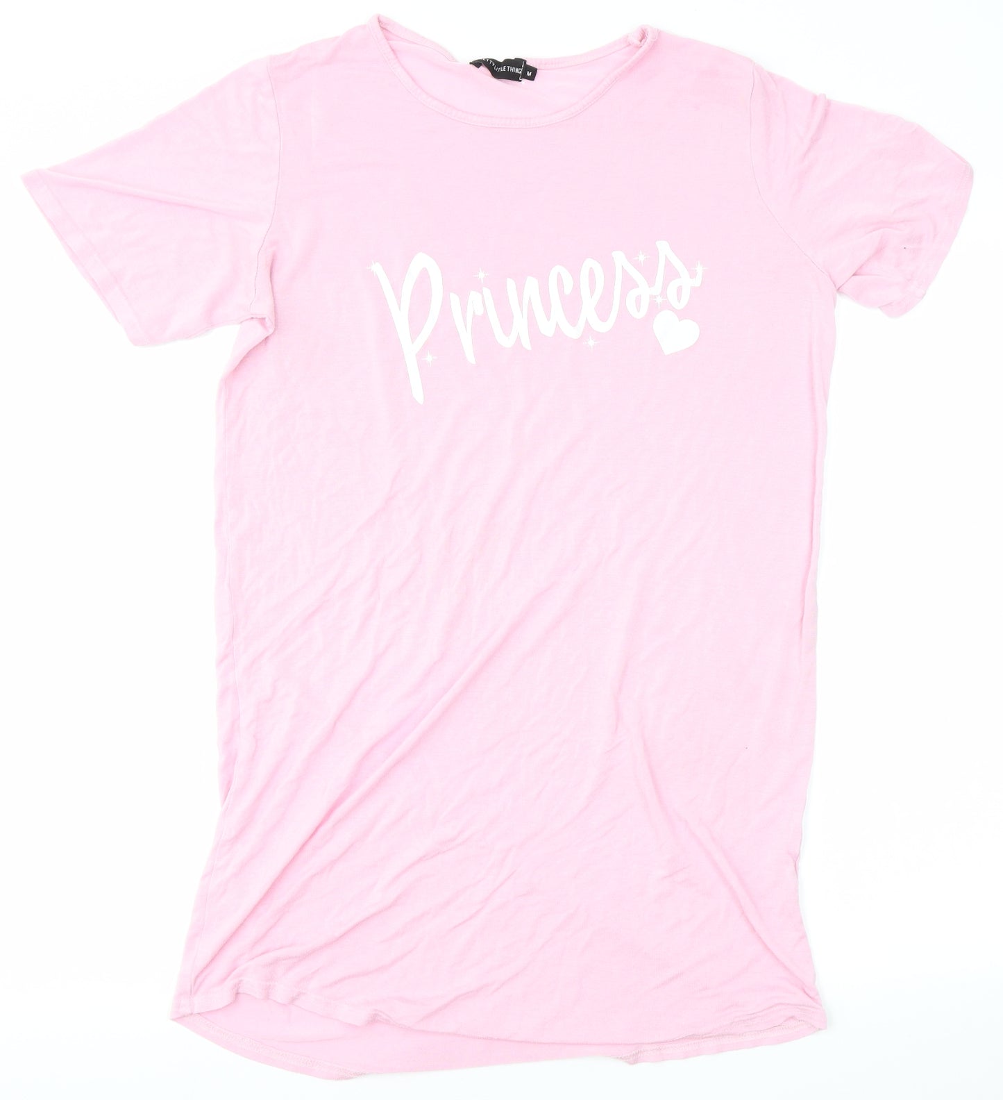 PRETTYLITTLETHING Womens Pink   Basic T-Shirt Size M