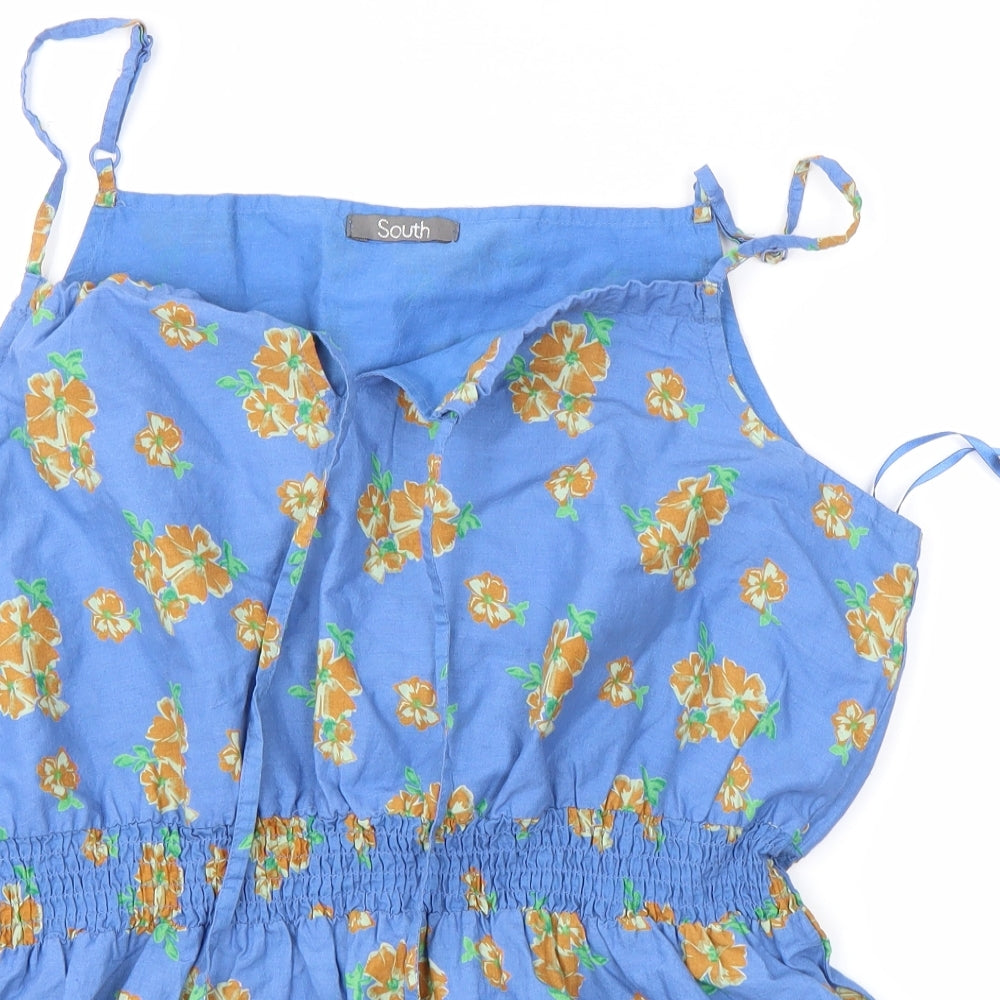 South Womens Blue Floral  Camisole Blouse Size 14