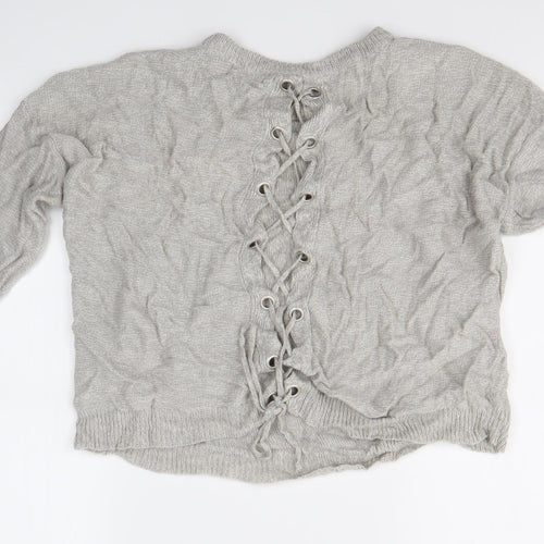 Brave Soul Womens Grey   Pullover Jumper Size M