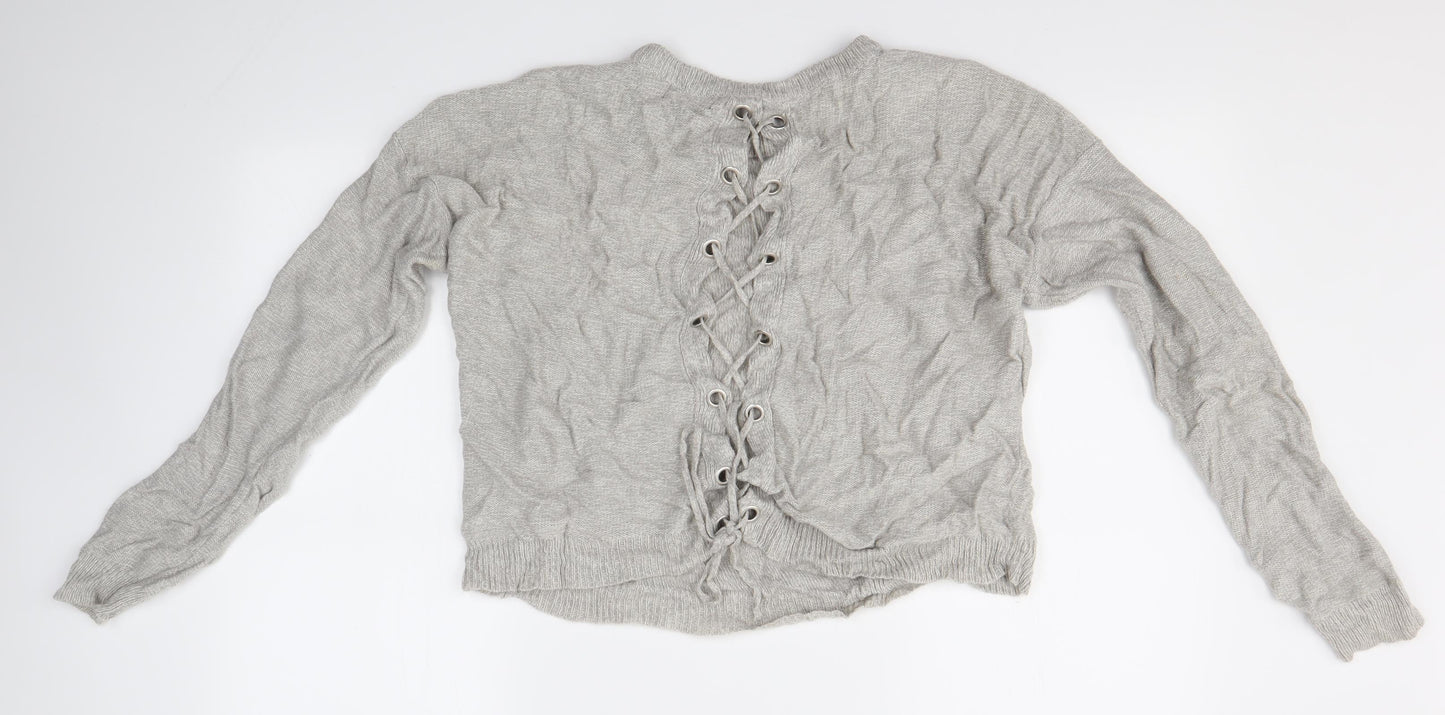 Brave Soul Womens Grey   Pullover Jumper Size M