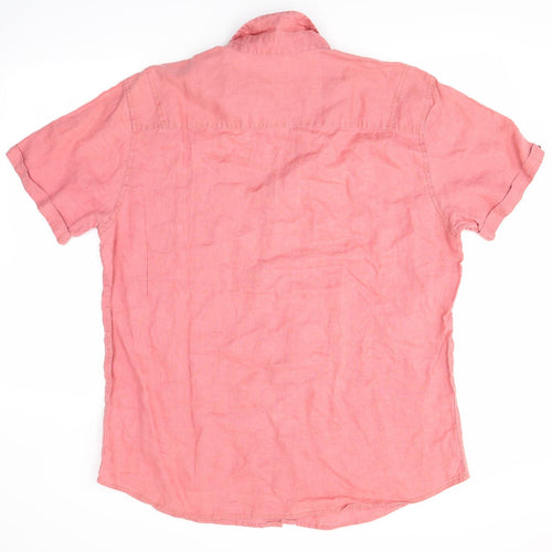 NEXT Mens Pink    Button-Up Size XL