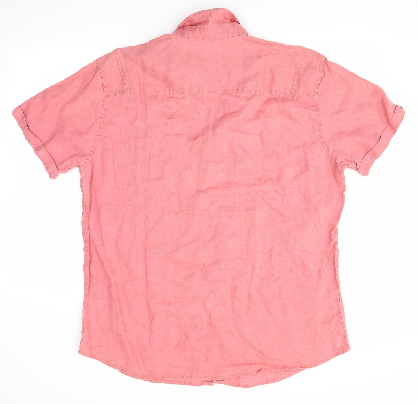 NEXT Mens Pink    Button-Up Size XL