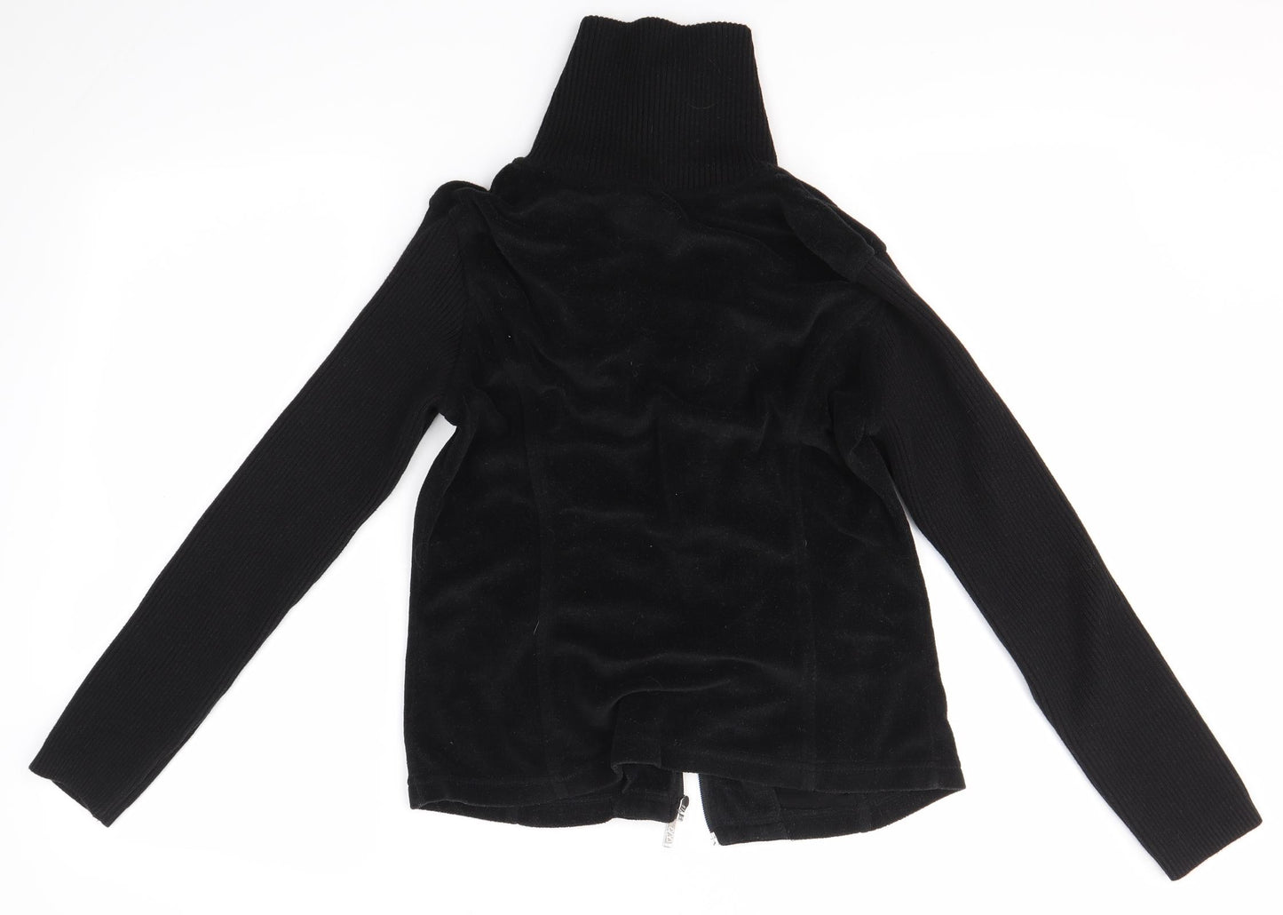 M&S Womens Black   Full Zip Jumper Size M