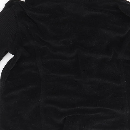 M&S Womens Black   Full Zip Jumper Size M
