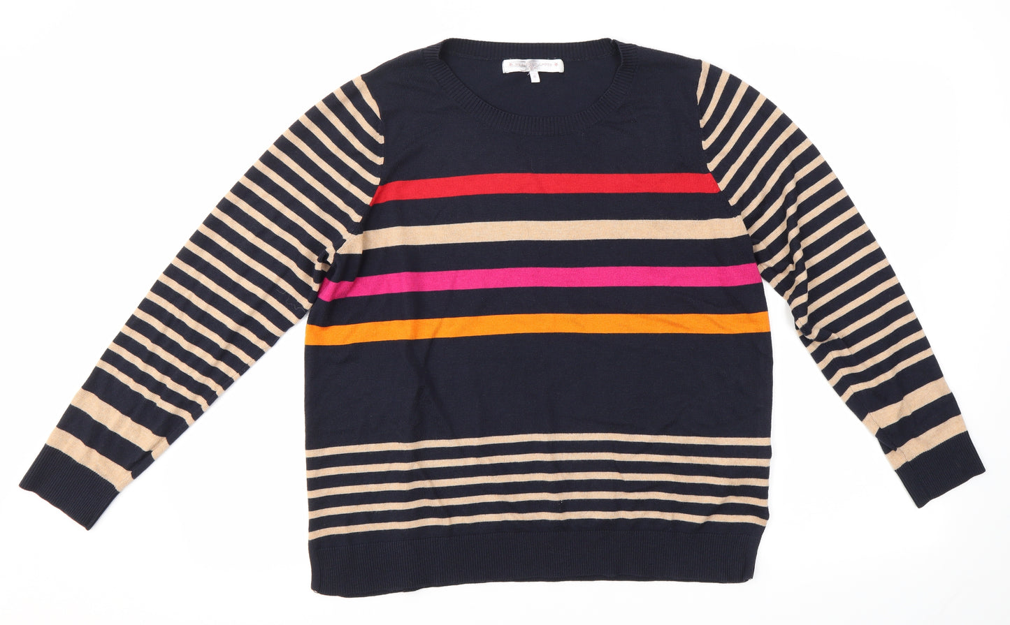 NEXT Womens Multicoloured Striped  Pullover Jumper Size 16