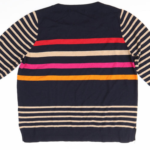 NEXT Womens Multicoloured Striped  Pullover Jumper Size 16