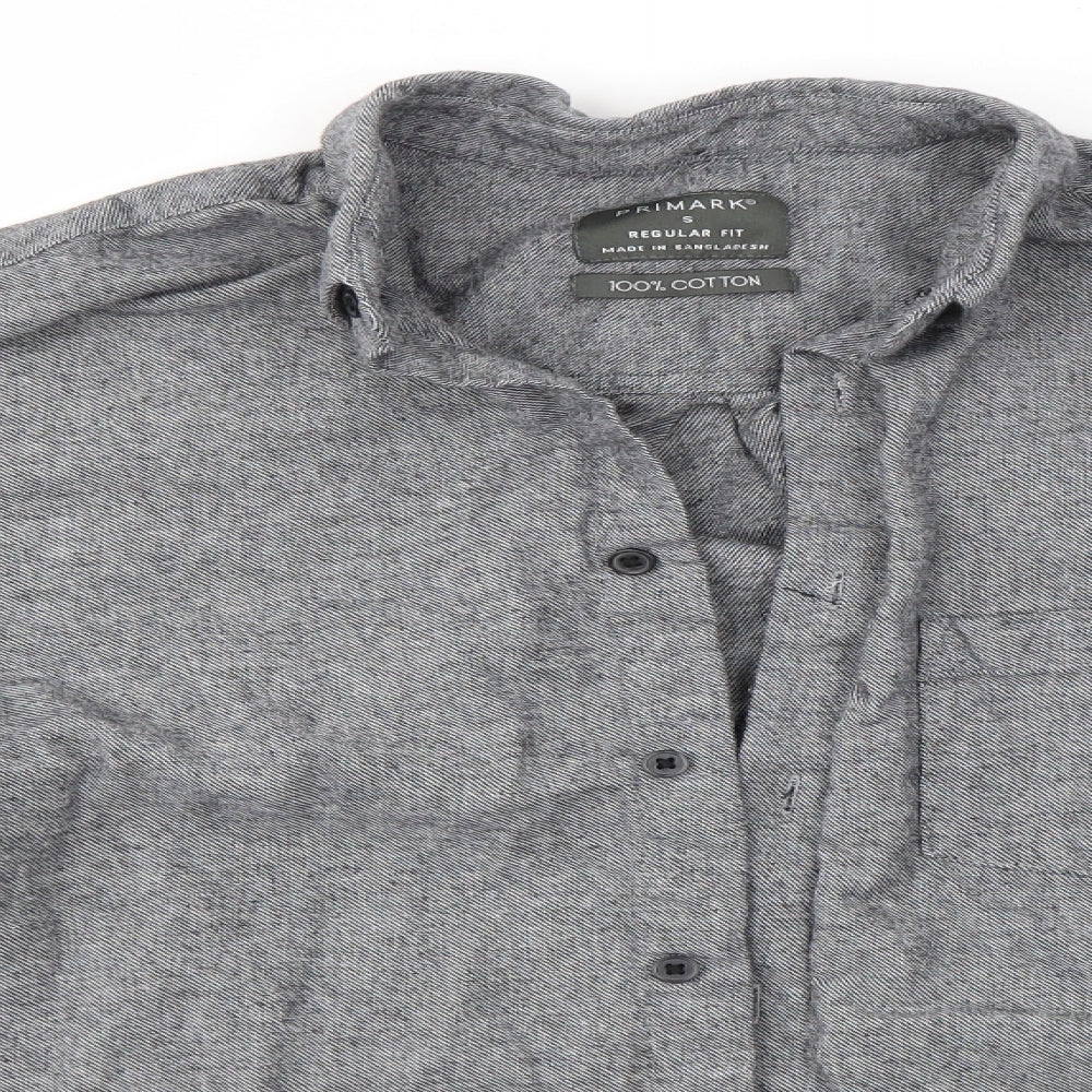 Primark Mens Grey    Button-Up Size S