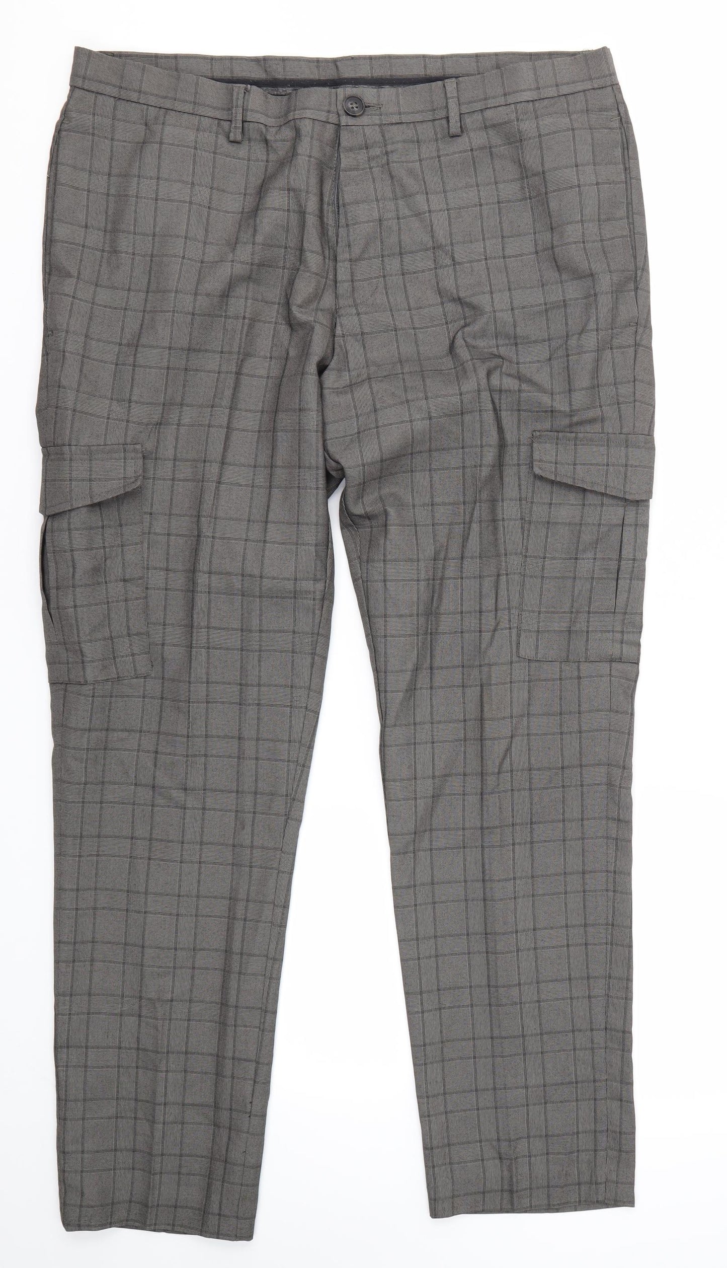 Burton Mens Grey Check  Dress Pants Trousers Size 36 in L29 in - Skinny