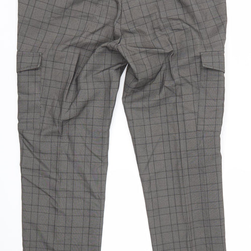 Burton Mens Grey Check  Dress Pants Trousers Size 36 in L29 in - Skinny