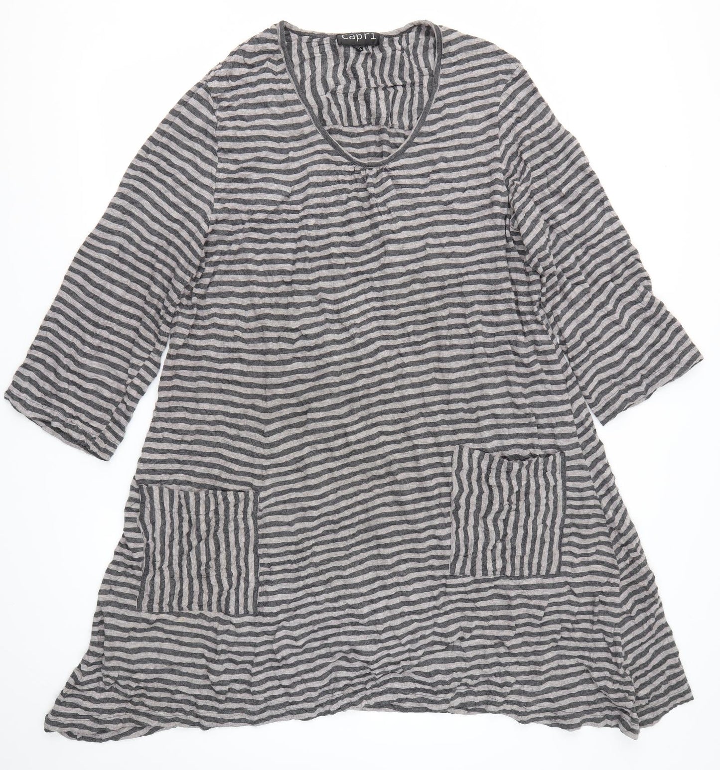 Capri Womens Multicoloured Striped  A-Line  Size M  - Size M/L