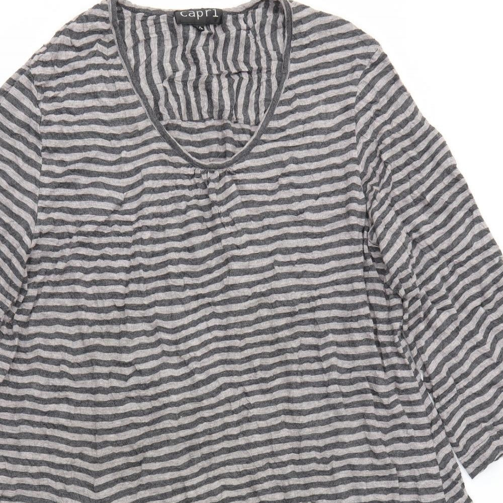 Capri Womens Multicoloured Striped  A-Line  Size M  - Size M/L