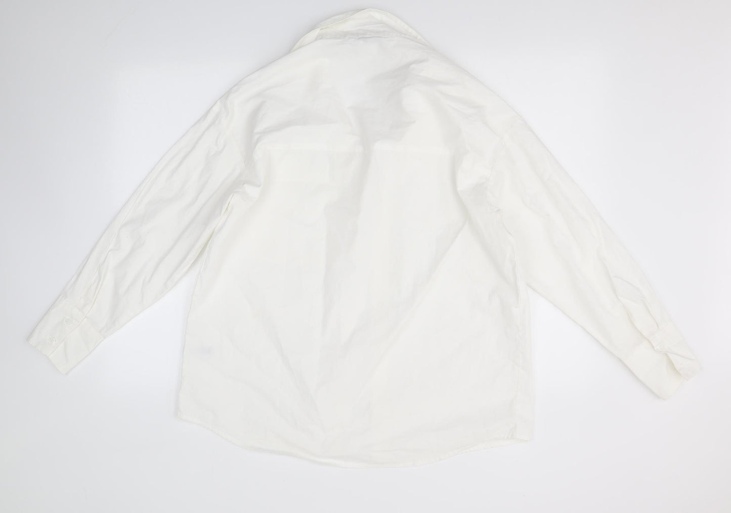 ASOS Womens White   Basic Button-Up Size 6  - Very Oversized