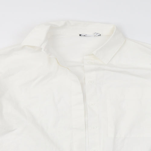 ASOS Womens White   Basic Button-Up Size 6  - Very Oversized