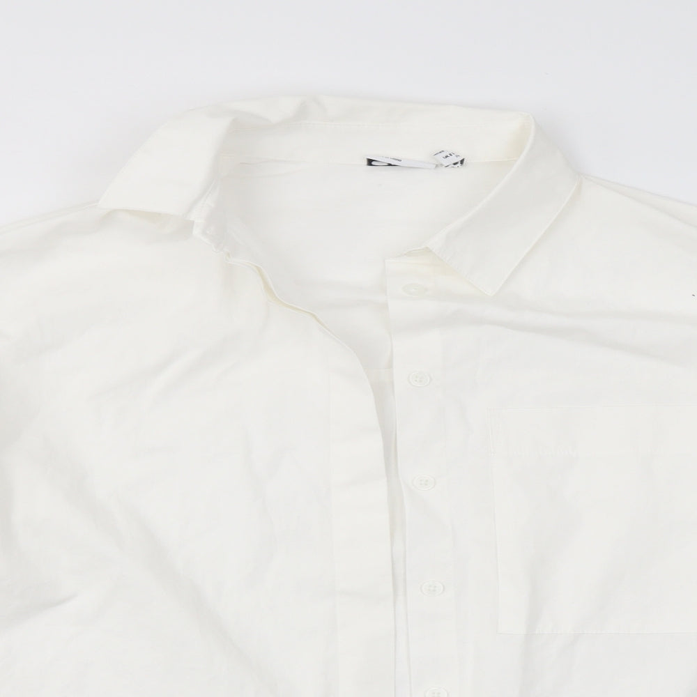 ASOS Womens White   Basic Button-Up Size 6  - Very Oversized