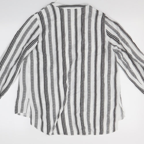 New Look Womens Multicoloured Striped  Basic Button-Up Size 12