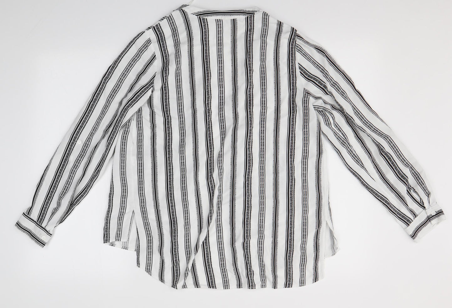 New Look Womens Multicoloured Striped  Basic Button-Up Size 12