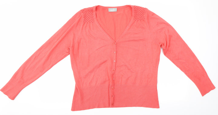 Wallis Womens Pink Cardigan Jumper Size L