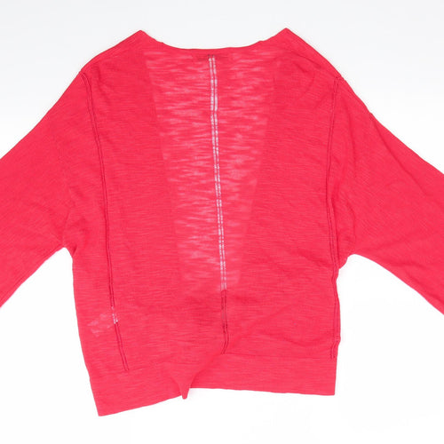 NEXT Womens Orange   Cardigan Jumper Size M  - Open Knit Details