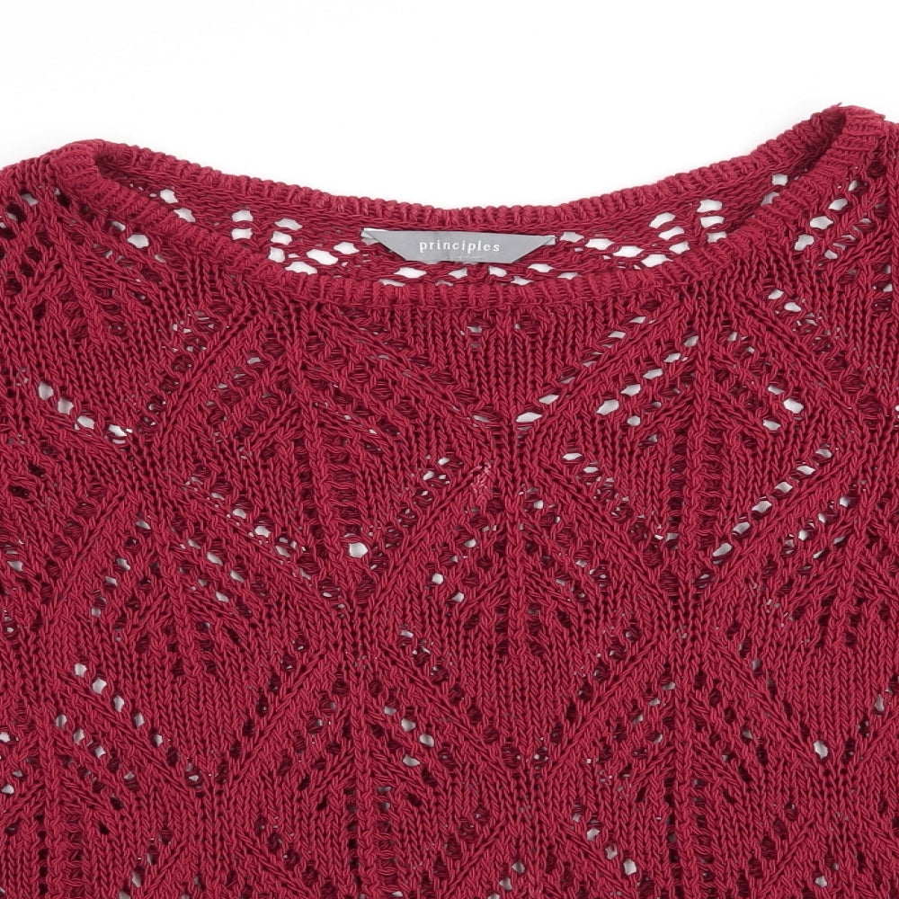 Principles Womens Brown   Pullover Jumper Size 20  - Open Knit
