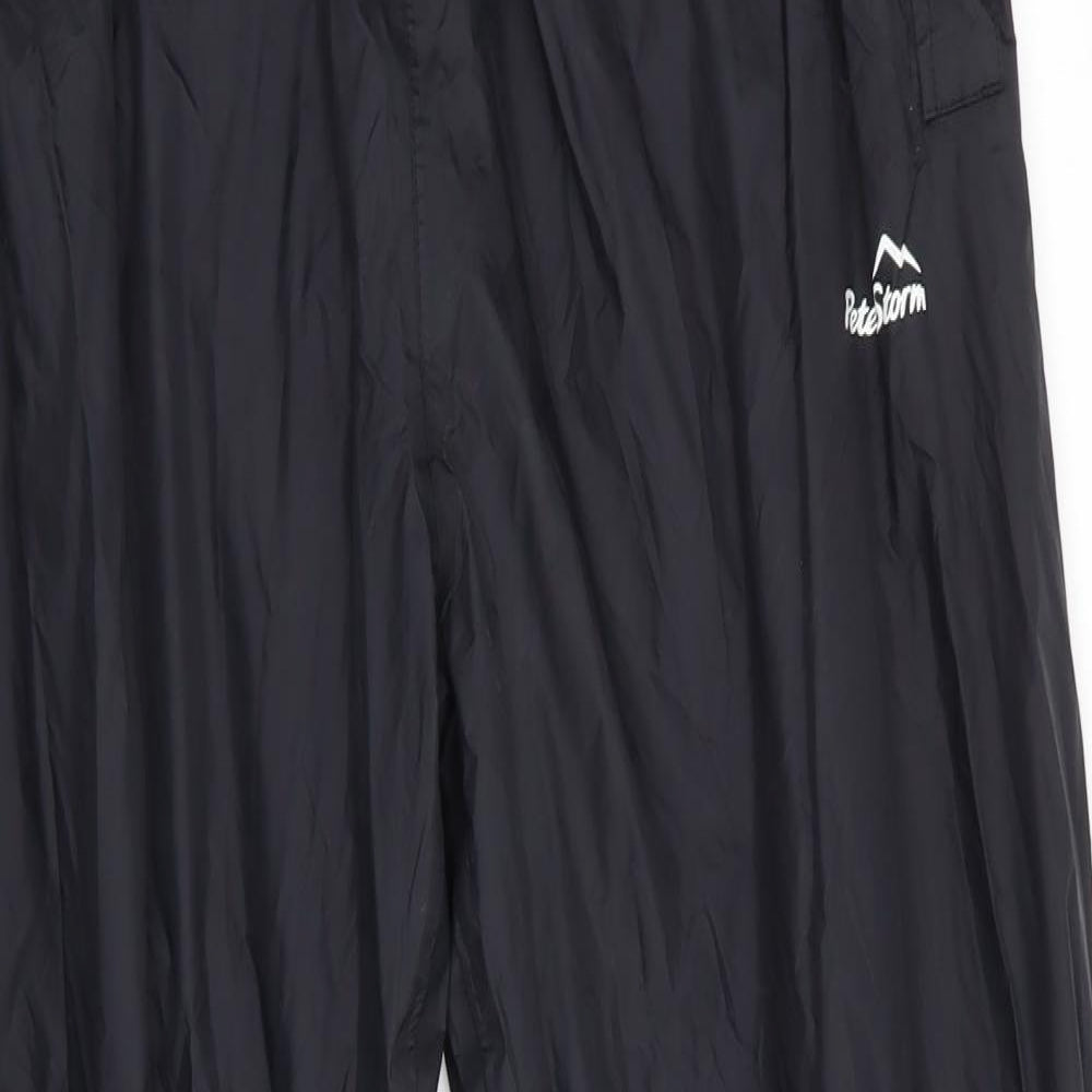Peter Storm Womens Black   Rain Trousers Trousers Size 2XL L31 in