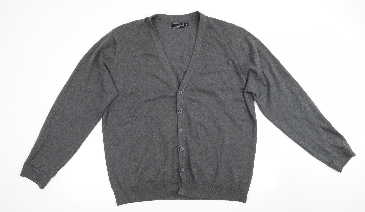 Blu Cherry Mens Grey   Cardigan Jumper Size 2XL