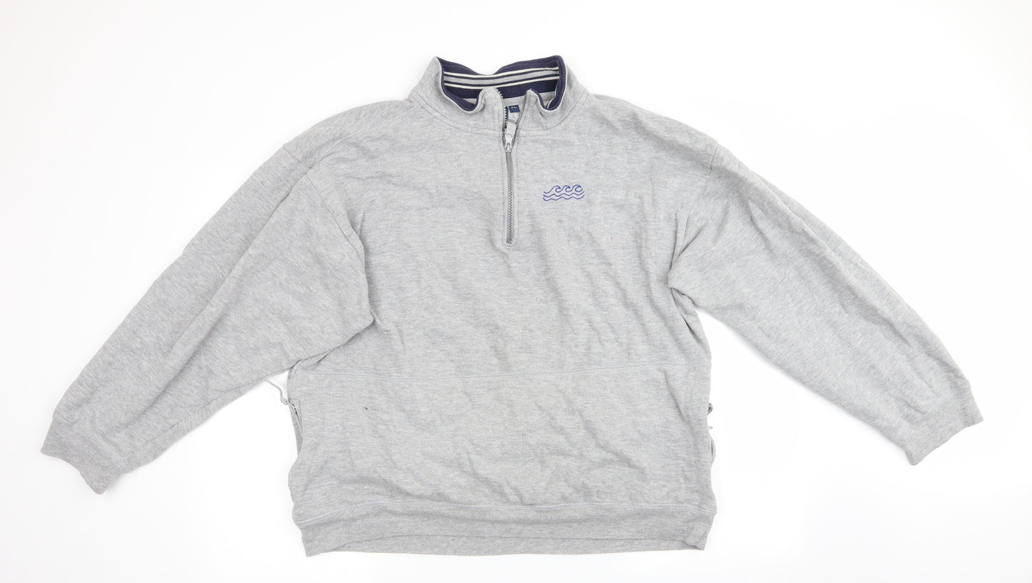 Tayberry & Co Mens Grey   Henley Sweatshirt Size XL